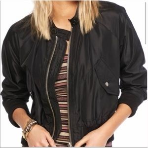 Free People Midnight Bomber Jacket Black XS
